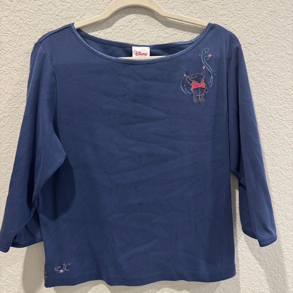 Disney Store Winnie the Pooh Embroidered Long Sleeve Top XL